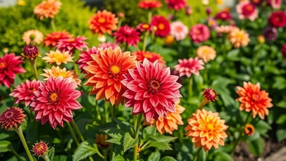 Plantera dahlia i rabatten